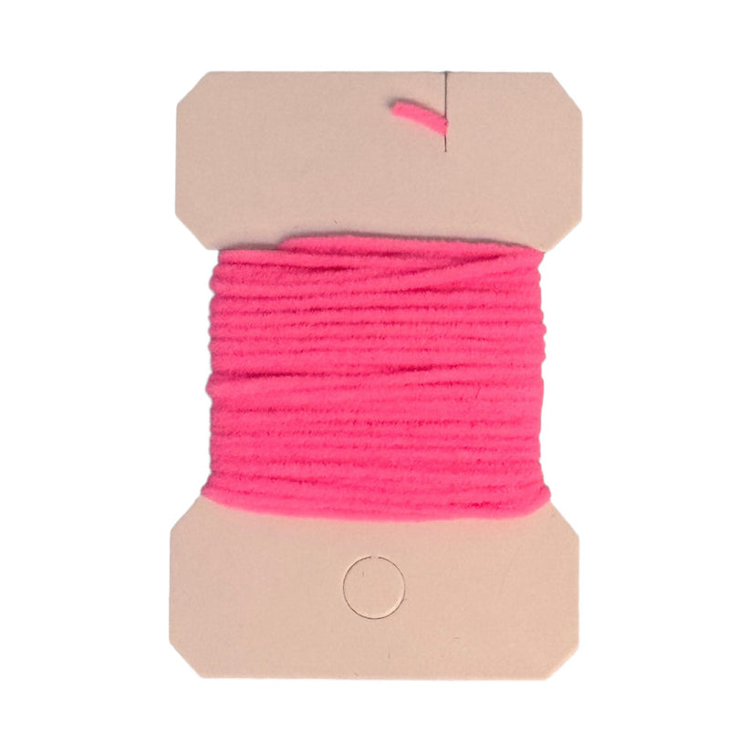 Micro chenille yarn spool in hot pink