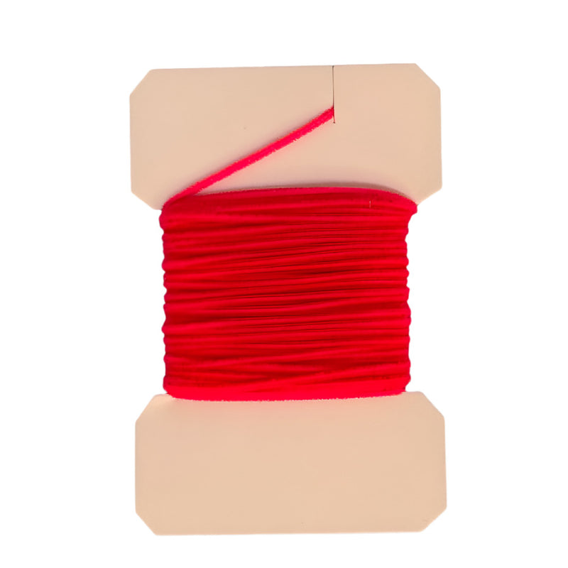 Micro chenille yarn spool in bright red