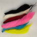 Black white red pink turquoise and fluorescent yellow kiptail pieces