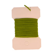 Micro chenille yarn spool in olive green