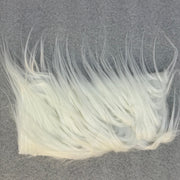 White fur fabric swatch rectangle with dense long pile
