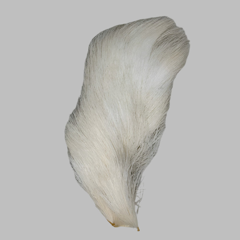 Deer belly hair piece in white