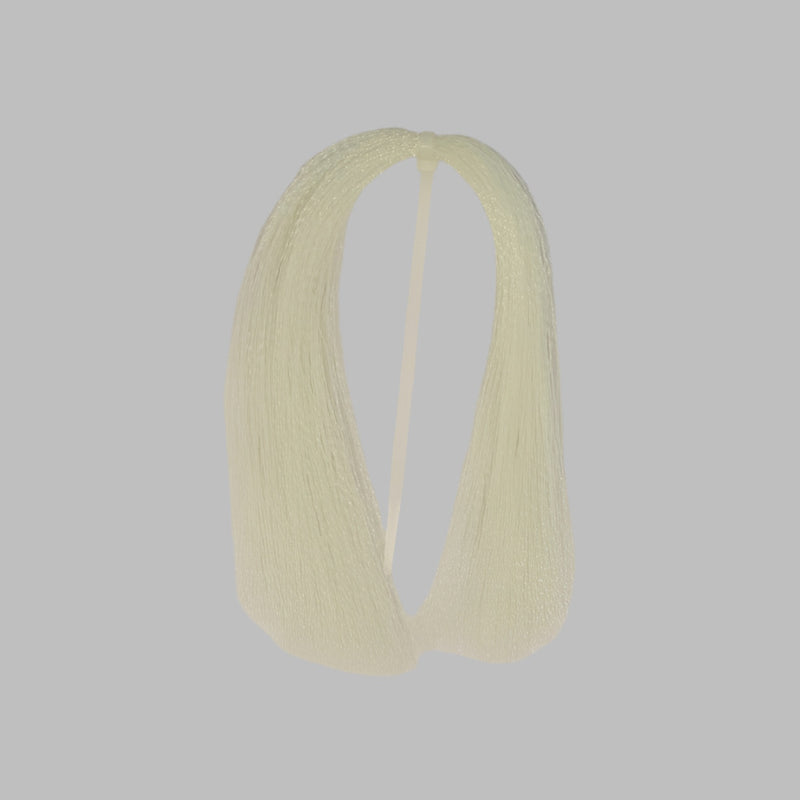 Flashabou accent fiber bundle in cream with hair clip