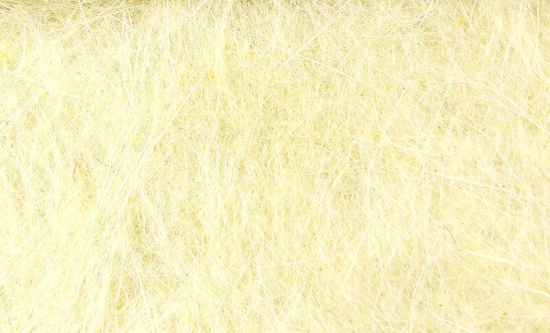 Close up of white Hareline Dubbin