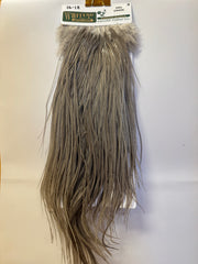 Whiting Farms miner saddle feathers, dark grey dun, long wispy fibers
