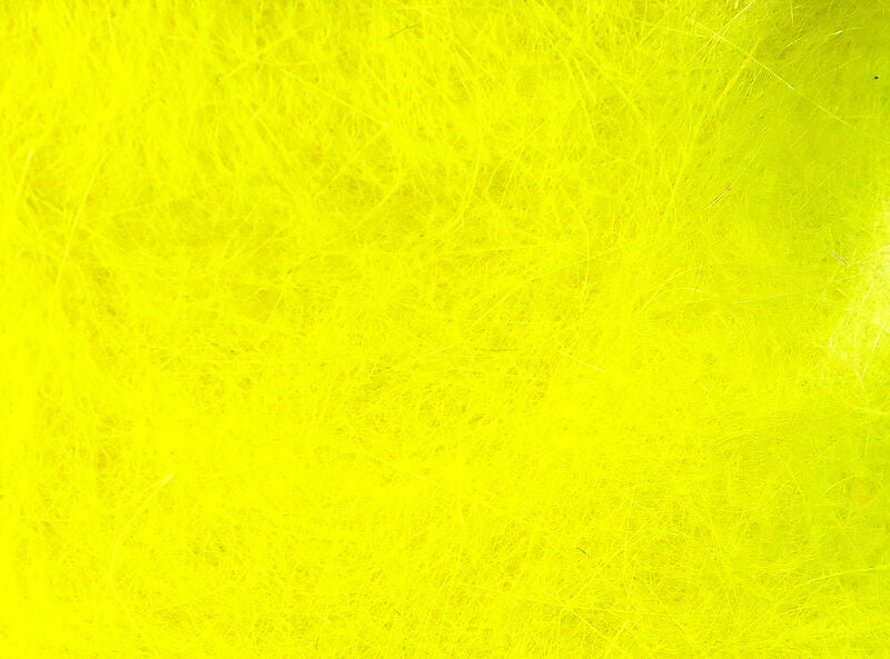 Fly tying dubbing fibers in vivid yellow