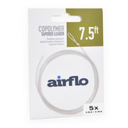 Airflo copolymer tapered leader, 7.5 ft line, 5x 4.8 lb