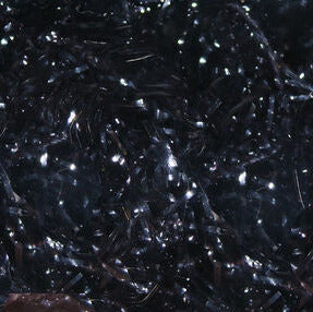 Dark blue chenille fly tying material with shimmering fiber strands