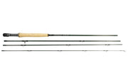 Fishing rods with cork handles and black reel seats, three-piece set