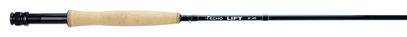 Echo lift rod with tan wooden handle and black metal shaft, threaded ends.
