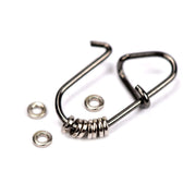 Metal tippet rings with split coil and small washers