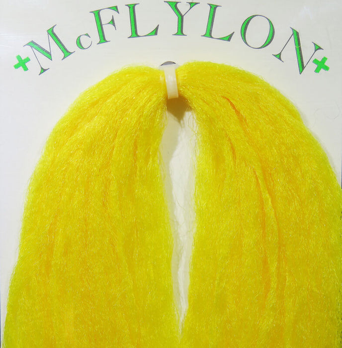 a sample of yellow mcflylon for tying flies