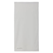 Light gray neck gaiter with small Grundens logo at bottom edge