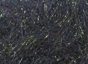 Black ice dubbing with dense glitter fibers texture