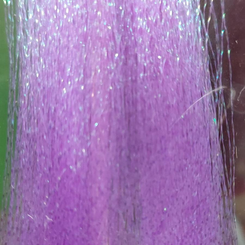 Lavender purple sparkly tinsel fibers with small glitter flecks