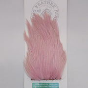 Light pink feather hackle tuft with soft, layered barbs