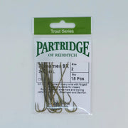 Fishing hook pack, Partridge of Redditch Trout Series, size 2, 15 pcs