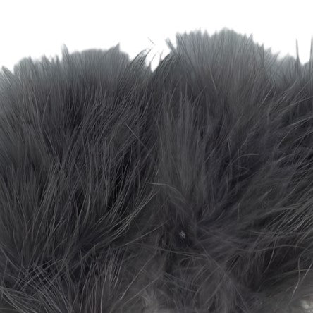Wapsi marabou feather plumes, dark gray clustered feathers