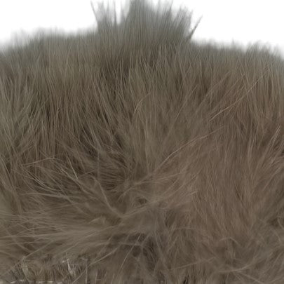 Marabou select plumes in gray with thick, fluffy feather fibers