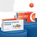 Two retail merchandising boxes of proof balls and a proof ball hanging