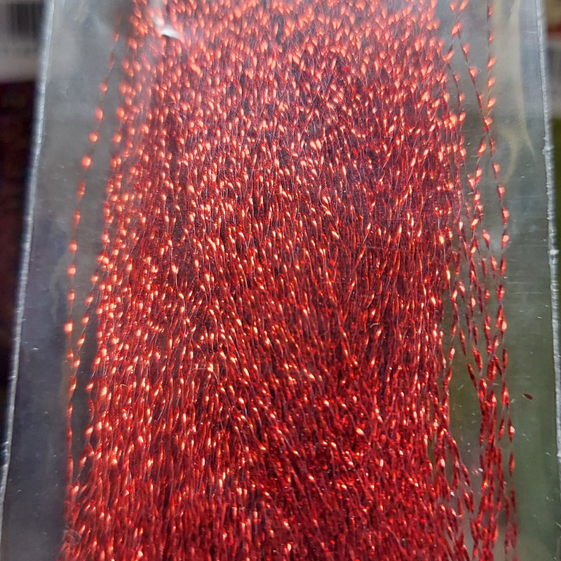 Krystal Flash tinsel, red copper glitter strands