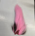 Pink and dark bucktail feather tuft, large size