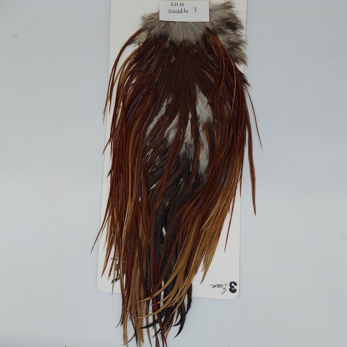 brown sideling hill hackle saddle 7