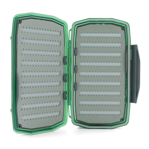 The Umpqua Ultimate Nymph Foam fly Box opened to show 2nd  fly pages