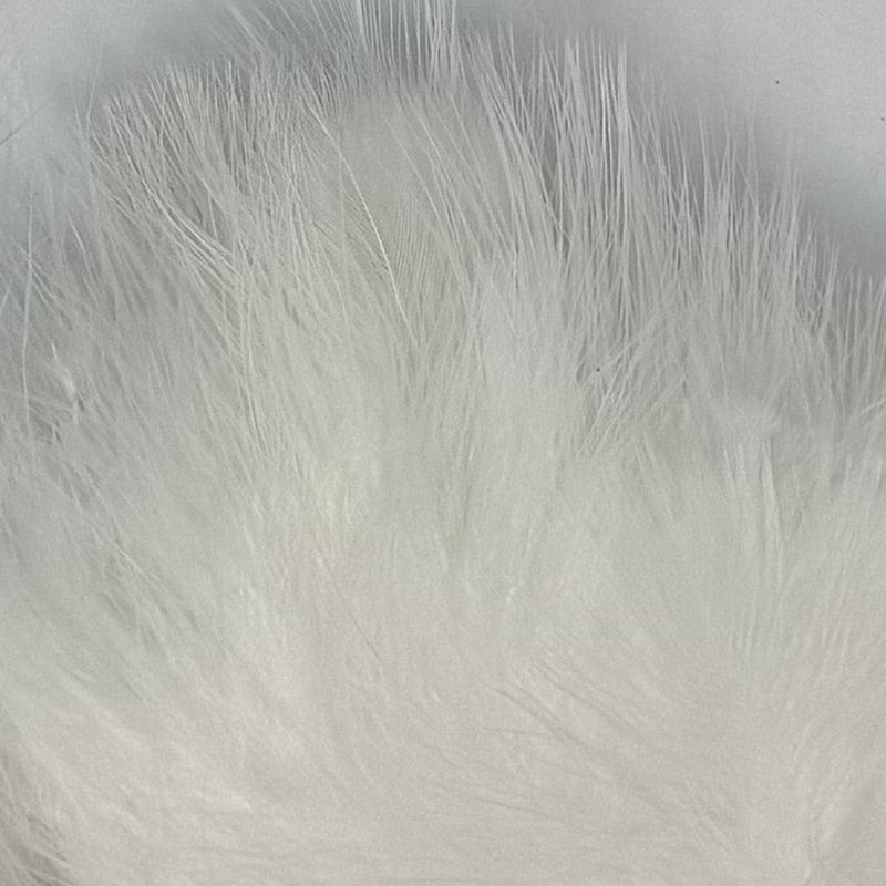 Marabou select plumes in white with full, soft feather texture