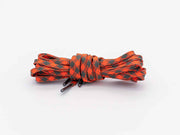 Yakoda Guide laces in orange camo, bundled with two lace tips and grommets