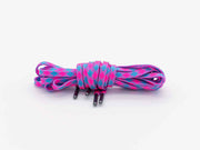 Yakoda Guide laces in pink camo, bundled with two lace tips and grommets