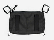 Utility pack with black fabric, two front loop tabs and webbed pocket sections