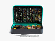 Black slim tin combo with open case and metal tools in the tray