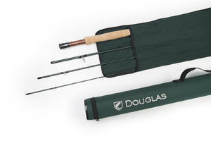 Douglas DXF fly rod with rod sock and tube rangeley maine fly shop