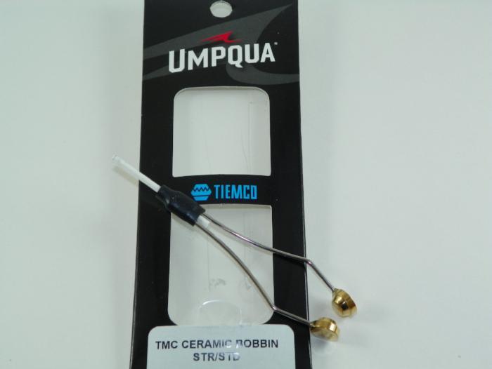 Tiemco ceramic bobbin with metal wire and gold tips
