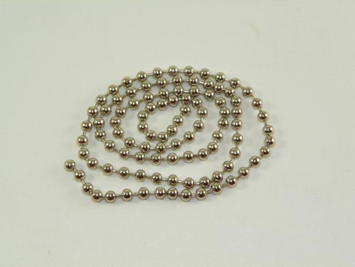 Bead chain eyes accessory with round metal beads in linked strands, gold tone