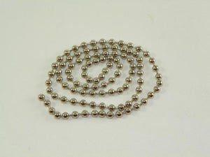 18" of bead chain material for making eyes on fishing flies