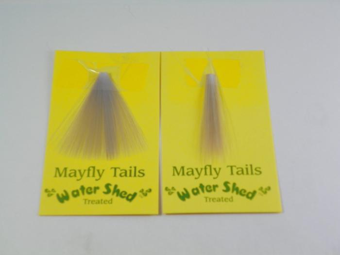Mayfly tails for fly tying, pale yellow feather bunches in sealed package
