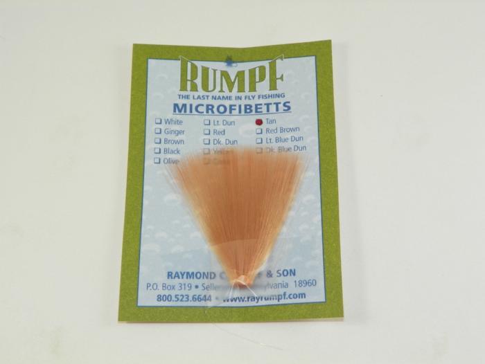 Microfibets fishing lure assortment card with tan conical bait