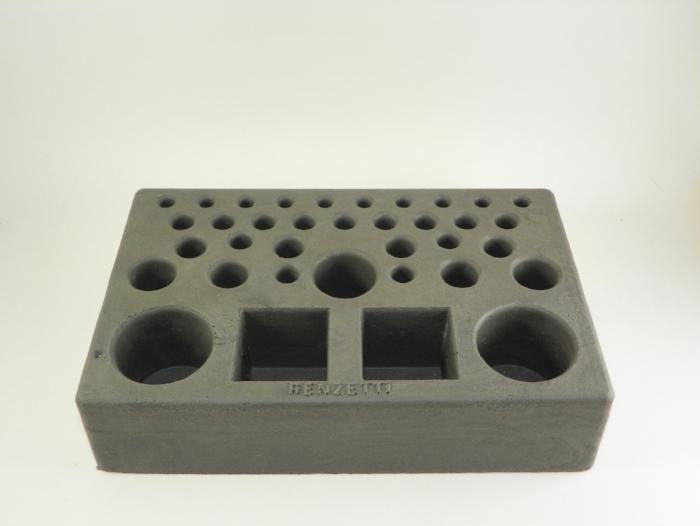 Renzetti foam tool caddy with round holes and two square slots