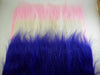 pink white and blue craft fur used for tying saltwater fishing flies from rangeley maine fly shop