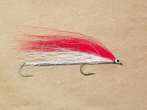 red and white bucktail