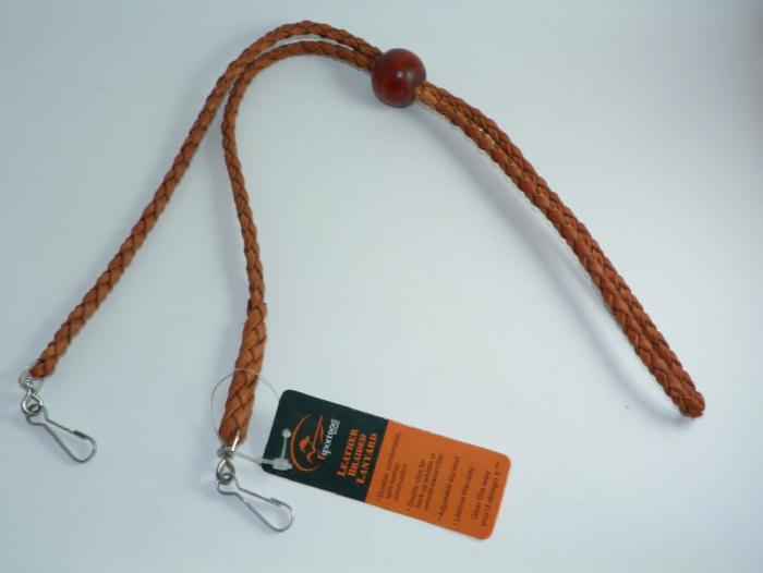 sportdog leather braided double lanyard from Rangeley Maine fly fishing shop