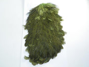 Whiting Farms Brahma hen saddle, olive green mottled feathers