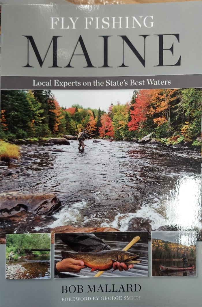 Fly Fishing Maine paperback book cover with river scene and fly fishing title