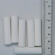 White foam cylinders, dispensing tube style with multiple pieces