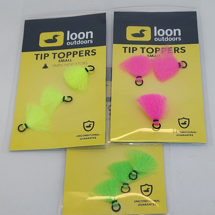 three packages of Loon Outdoors Tip Toppers small strike indicators
