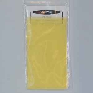 2 pieces of web wing fabric for fly tying - hopper yellow color