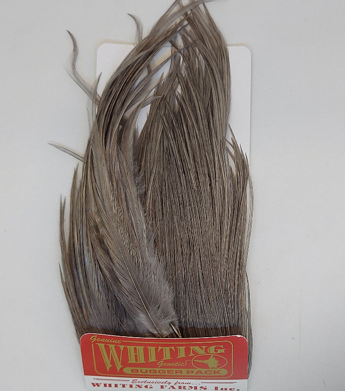 Bugger pack feather bundle, taupe and gray hackle feathers