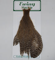 Hen cape feather, Ewing Hackle, brown mottled pattern